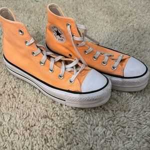 Orange platform converse size 7 women’s